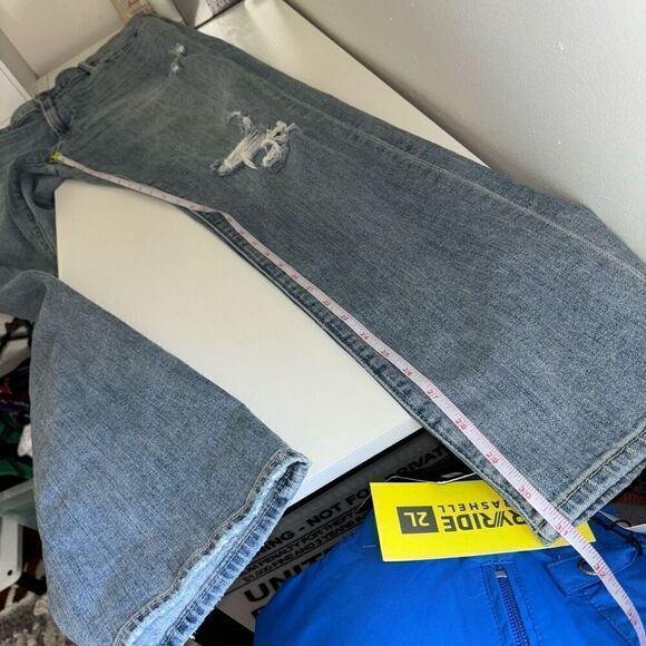 Abercrombie & Fitch Langdon Slim Stretch Ripped distressed Denim Jeans Men 34X32 - Picture 7 of 11